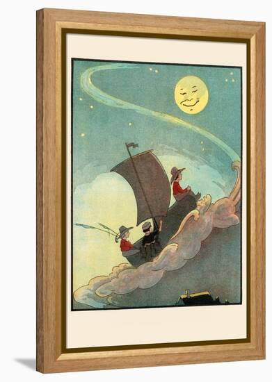 Sailing The Wooden Shoe By Moonlight-Eugene Field-Framed Stretched Canvas