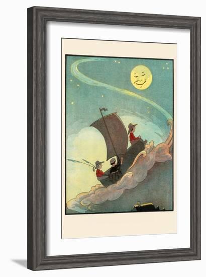 Sailing The Wooden Shoe By Moonlight-Eugene Field-Framed Art Print