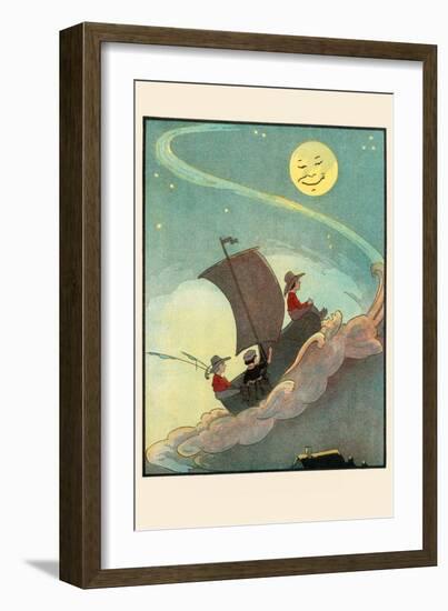 Sailing The Wooden Shoe By Moonlight-Eugene Field-Framed Art Print