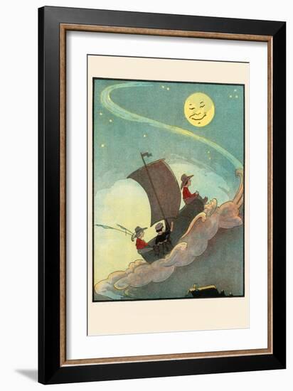 Sailing The Wooden Shoe By Moonlight-Eugene Field-Framed Art Print