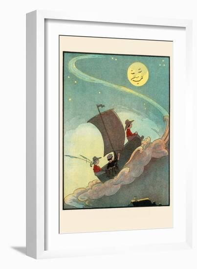 Sailing The Wooden Shoe By Moonlight-Eugene Field-Framed Art Print