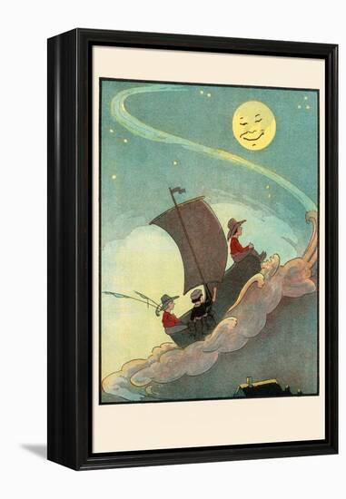 Sailing the Wooden Shoe by Moonlight-Eugene Field-Framed Stretched Canvas