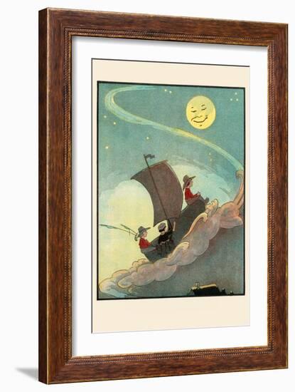 Sailing the Wooden Shoe by Moonlight-Eugene Field-Framed Art Print