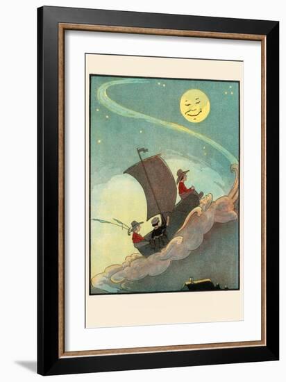 Sailing The Wooden Shoe By Moonlight-Eugene Field-Framed Art Print