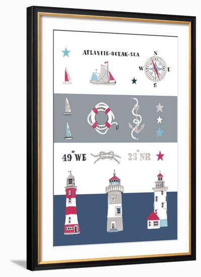 Sailing Tides-Sandra Jacobs-Framed Giclee Print