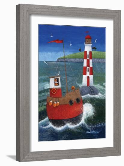 Sailing to the Lighthouse-Peter Adderley-Framed Premium Giclee Print