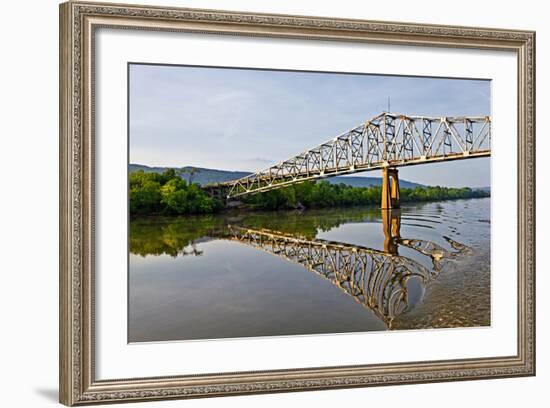 Sailing under a Bridge over the Tennessee River, Tennessee, USA-Joe Restuccia III-Framed Photographic Print