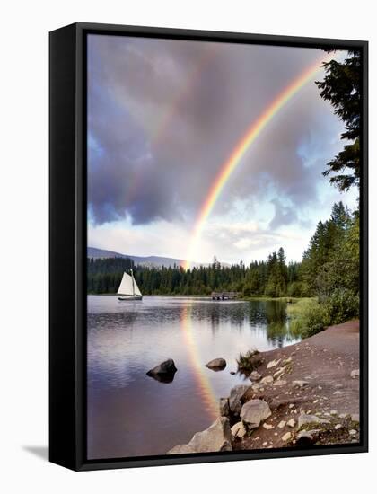 Sailing Under Rainbows, Oregon 97-Monte Nagler-Framed Premier Image Canvas