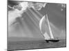 Sailing under sunbeams, L'Anse Bay, Michigan '13-Monte Nagler-Mounted Photographic Print