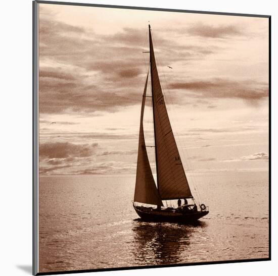 Sailing V-null-Mounted Art Print