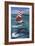 Sailing with Dolphins-Peter Adderley-Framed Premium Giclee Print