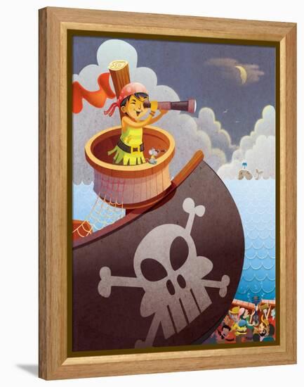 Sailing with Pirates - Jack & Jill-Merril Rainey-Framed Premier Image Canvas