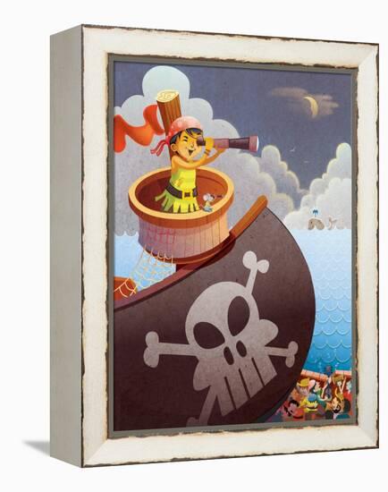 Sailing with Pirates - Jack & Jill-Merril Rainey-Framed Premier Image Canvas