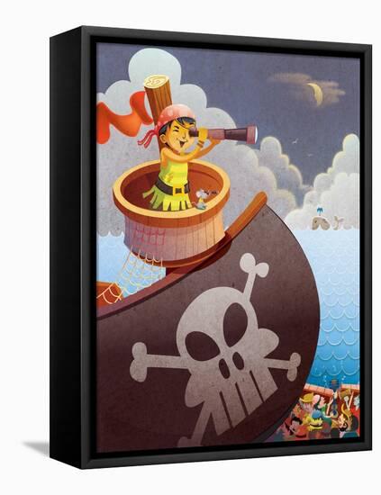 Sailing with Pirates - Jack & Jill-Merril Rainey-Framed Premier Image Canvas