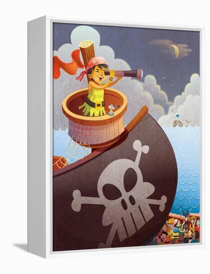 Sailing with Pirates - Jack & Jill-Merril Rainey-Framed Premier Image Canvas