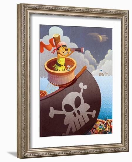 Sailing with Pirates - Jack & Jill-Merril Rainey-Framed Giclee Print