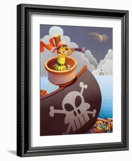 Sailing with Pirates - Jack & Jill-Merril Rainey-Framed Giclee Print