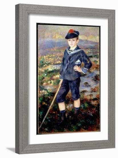 Sailor Boy (Portrait of Robert Nunes), 1883 (Oil on Canvas)-Pierre Auguste Renoir-Framed Giclee Print