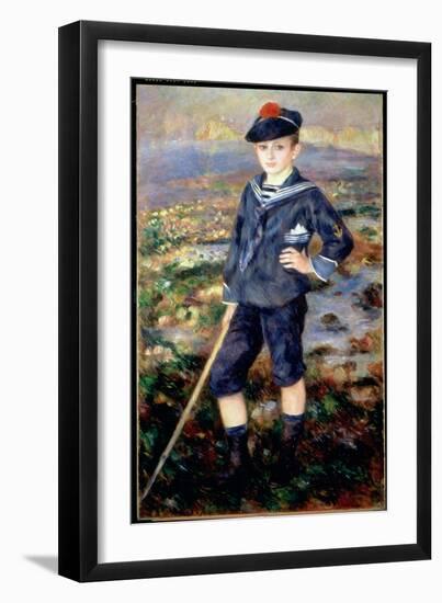 Sailor Boy (Portrait of Robert Nunes), 1883 (Oil on Canvas)-Pierre Auguste Renoir-Framed Giclee Print