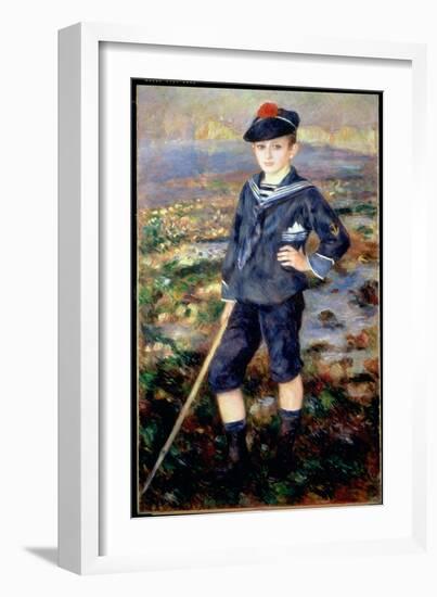 Sailor Boy (Portrait of Robert Nunes), 1883 (Oil on Canvas)-Pierre Auguste Renoir-Framed Giclee Print