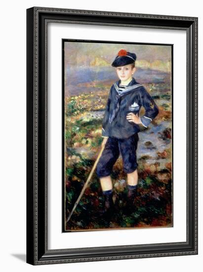 Sailor Boy (Portrait of Robert Nunes), 1883 (Oil on Canvas)-Pierre Auguste Renoir-Framed Giclee Print