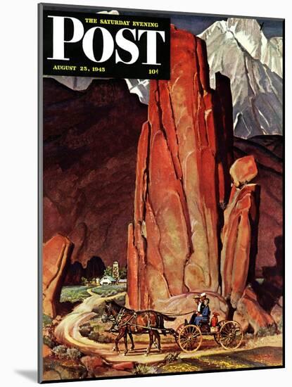"Sailor Comes Home to Mountain Ranch," Saturday Evening Post Cover, August 25, 1945-Mead Schaeffer-Mounted Giclee Print