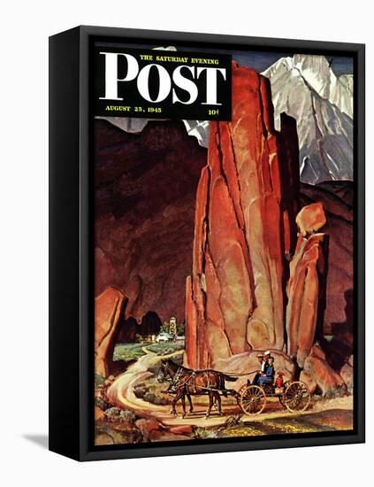 "Sailor Comes Home to Mountain Ranch," Saturday Evening Post Cover, August 25, 1945-Mead Schaeffer-Framed Premier Image Canvas