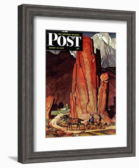 "Sailor Comes Home to Mountain Ranch," Saturday Evening Post Cover, August 25, 1945-Mead Schaeffer-Framed Giclee Print