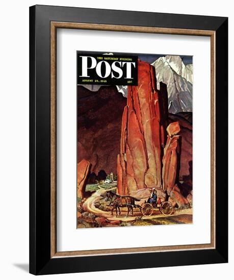 "Sailor Comes Home to Mountain Ranch," Saturday Evening Post Cover, August 25, 1945-Mead Schaeffer-Framed Giclee Print