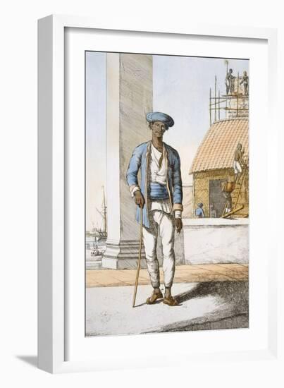 Sailor, from 'The Hindus, or the Description of their Manners, Costumes and Ceremonies', C.1808-12-Franz Balthazar Solvyns-Framed Giclee Print