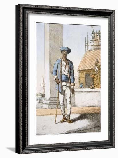 Sailor, from 'The Hindus, or the Description of their Manners, Costumes and Ceremonies', C.1808-12-Franz Balthazar Solvyns-Framed Giclee Print