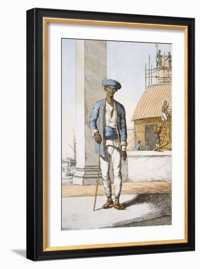 Sailor, from 'The Hindus, or the Description of their Manners, Costumes and Ceremonies', C.1808-12-Franz Balthazar Solvyns-Framed Giclee Print