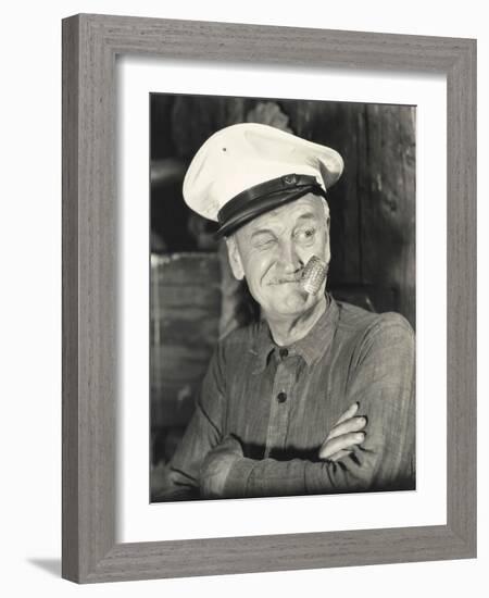 Sailor Smoking Corn Pipe-null-Framed Photo