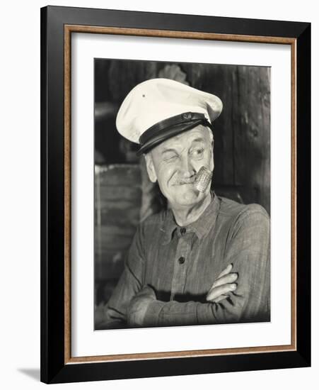 Sailor Smoking Corn Pipe-null-Framed Photo