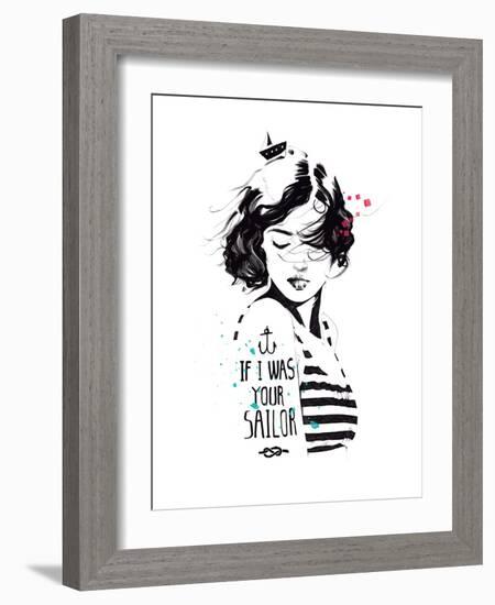 Sailor-Manuel Rebollo-Framed Art Print