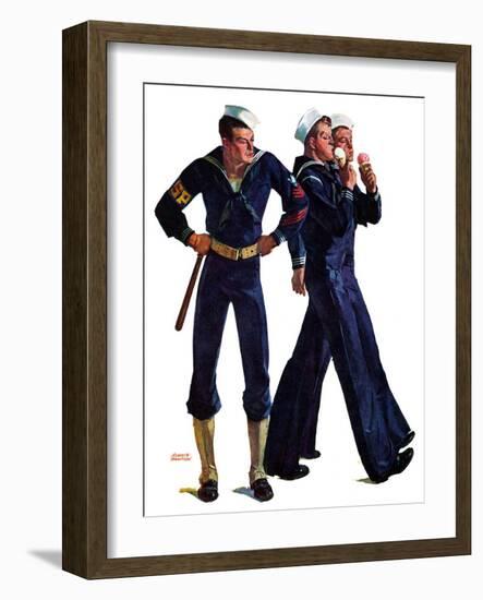 "Sailors and Cones,"July 24, 1937-Albert W. Hampson-Framed Giclee Print