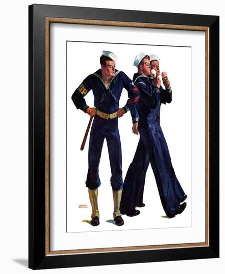 "Sailors and Cones,"July 24, 1937-Albert W. Hampson-Framed Giclee Print