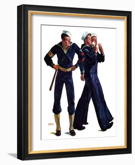 "Sailors and Cones,"July 24, 1937-Albert W. Hampson-Framed Giclee Print