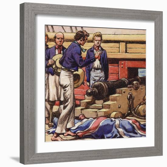 Sailors at a Ship's Cannon-Pat Nicolle-Framed Giclee Print