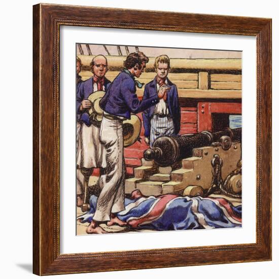 Sailors at a Ship's Cannon-Pat Nicolle-Framed Giclee Print