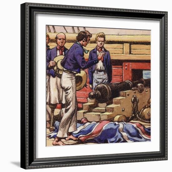 Sailors at a Ship's Cannon-Pat Nicolle-Framed Giclee Print