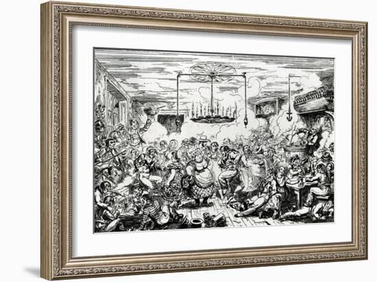 Sailors Carousing, or a Peep in the Long Room, 1825-George Cruikshank-Framed Giclee Print