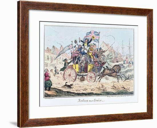 Sailors on a Cruise, Published by James Robins, 1st September 1825-George Cruikshank-Framed Giclee Print