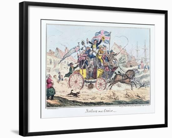 Sailors on a Cruise, Published by James Robins, 1st September 1825-George Cruikshank-Framed Giclee Print