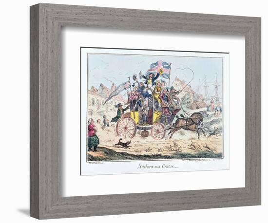 Sailors on a Cruise, Published by James Robins, 1st September 1825-George Cruikshank-Framed Giclee Print