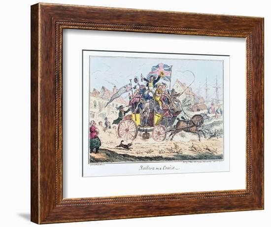 Sailors on a Cruise, Published by James Robins, 1st September 1825-George Cruikshank-Framed Giclee Print