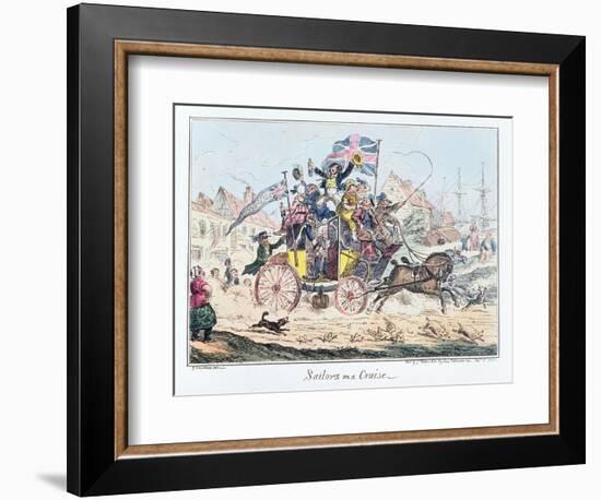 Sailors on a Cruise, Published by James Robins, 1st September 1825-George Cruikshank-Framed Giclee Print