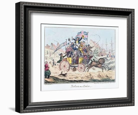 Sailors on a Cruise, Published by James Robins, 1st September 1825-George Cruikshank-Framed Giclee Print