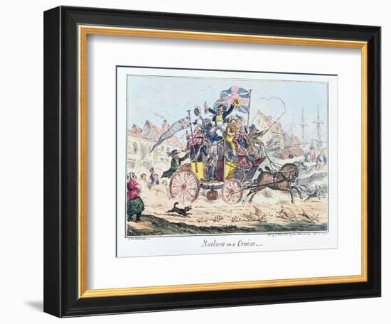 Sailors on a Cruise, Published by James Robins, 1st September 1825-George Cruikshank-Framed Giclee Print