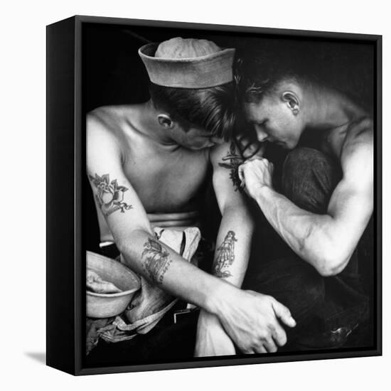 Sailors-Science Source-Framed Premier Image Canvas